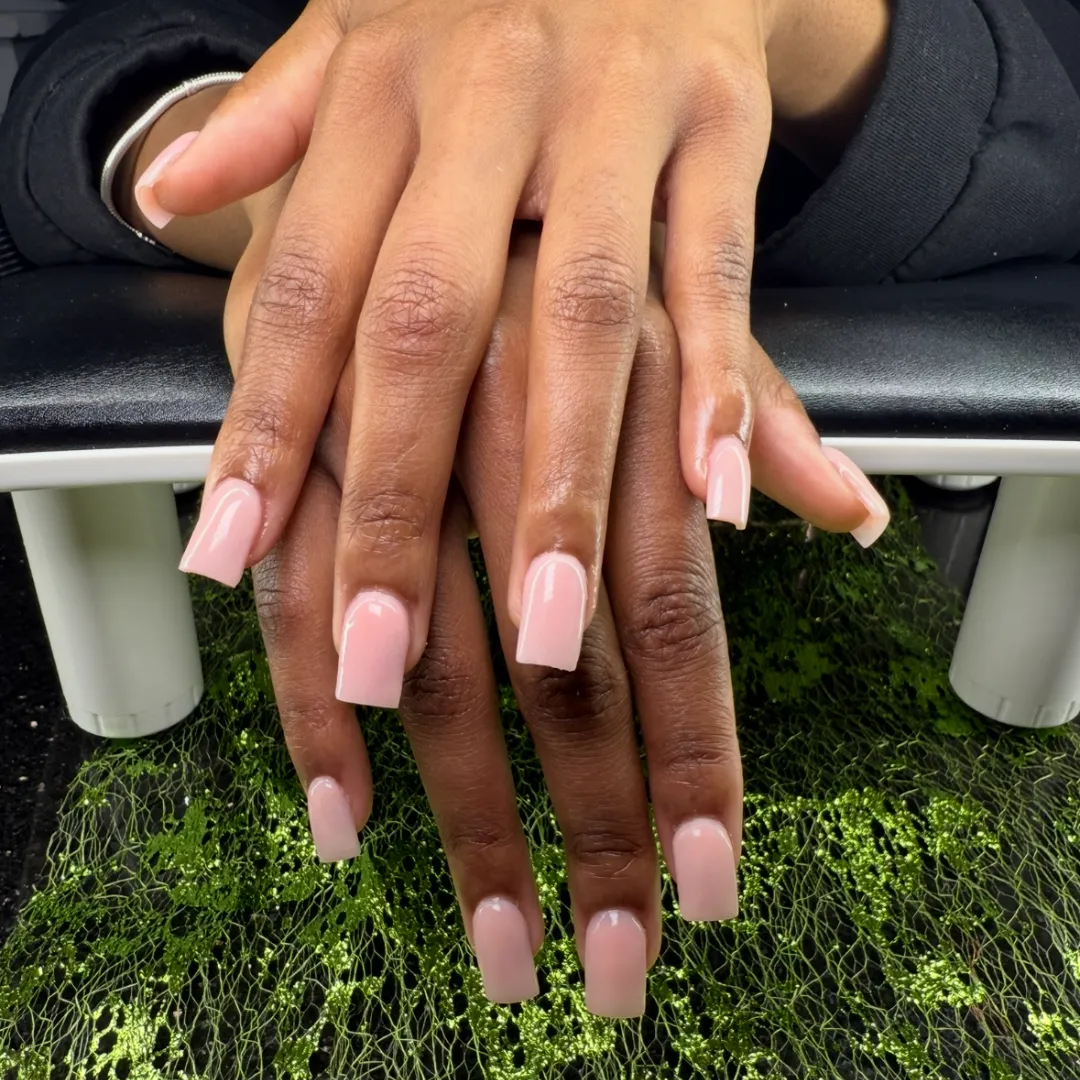 Classic pink ombre square acrylic set