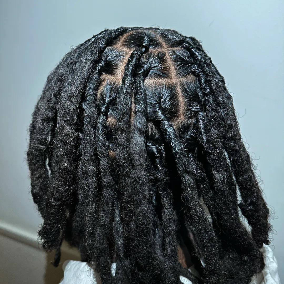 Freshly retwisted locs